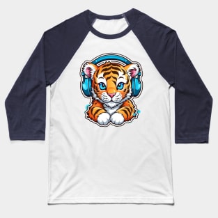 Little Tiger Tunes: A Roaring Rhythm Baseball T-Shirt